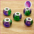 11x14mm rainbow color glass rondelle big hole beads with 5mm hole